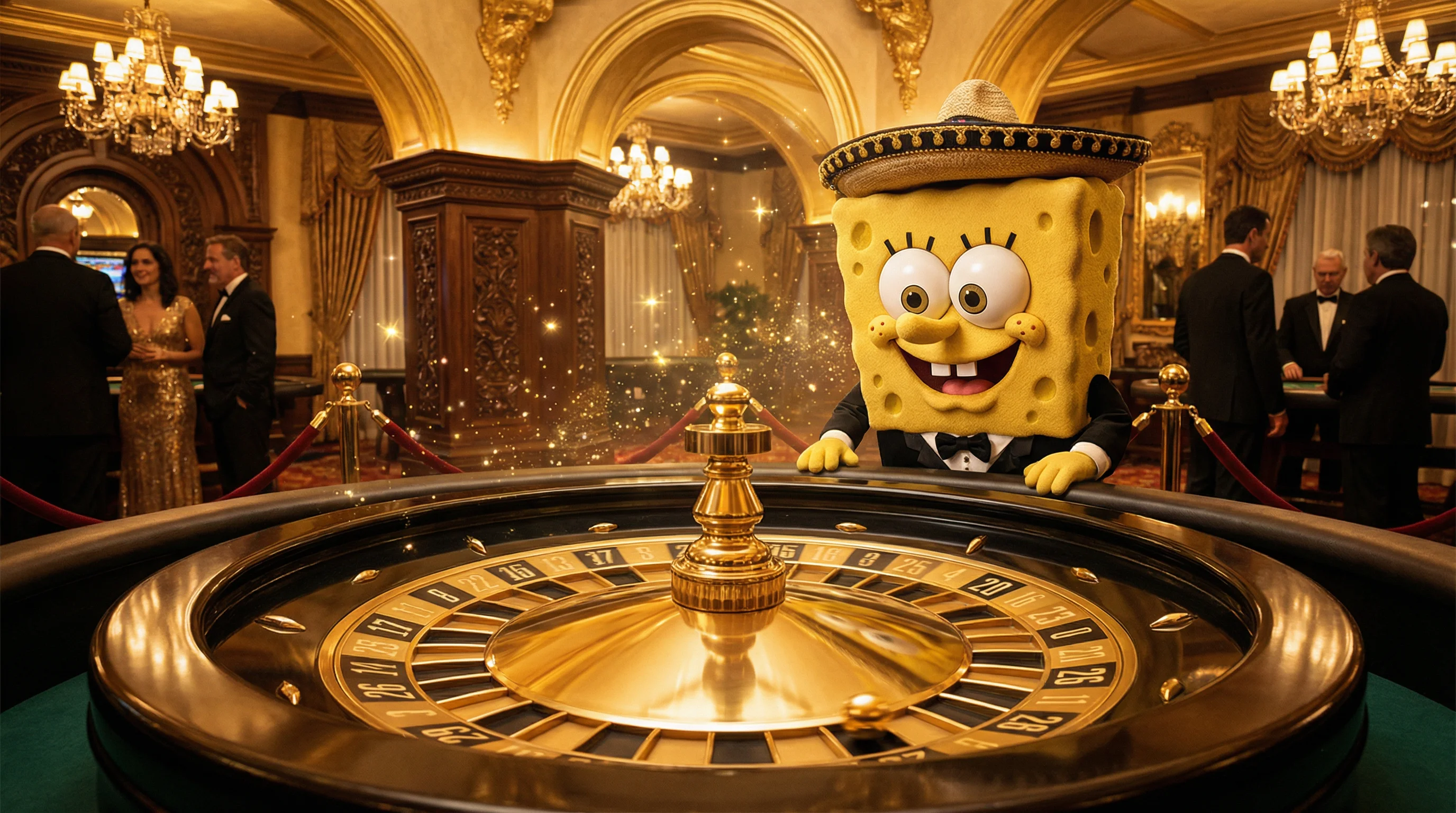 Ruleta dorada giratoria premium